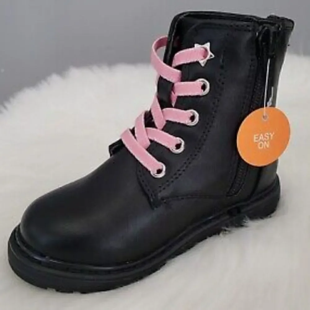 HIKING Combat Pink Zip Up Boots Fall Winter size 8 T